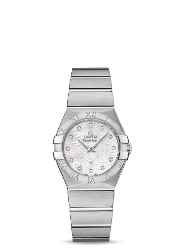 Omega Constellation Quartz 27 Brushed Stainless Steel / White MOP